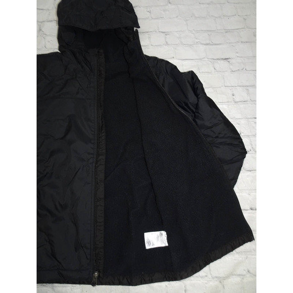 Columbia Hooded Zip Up Fleece Lined Jacket, Kids Medium, Black - Picture 4 of 8